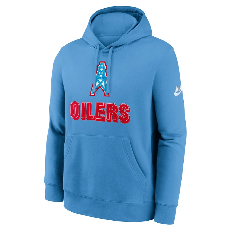 Sweat à capuche Nike bleu clair Tennessee Titans Best Season Rewind Club pour homme