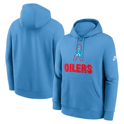Sweat à capuche Nike bleu clair Tennessee Titans Best Season Rewind Club pour homme