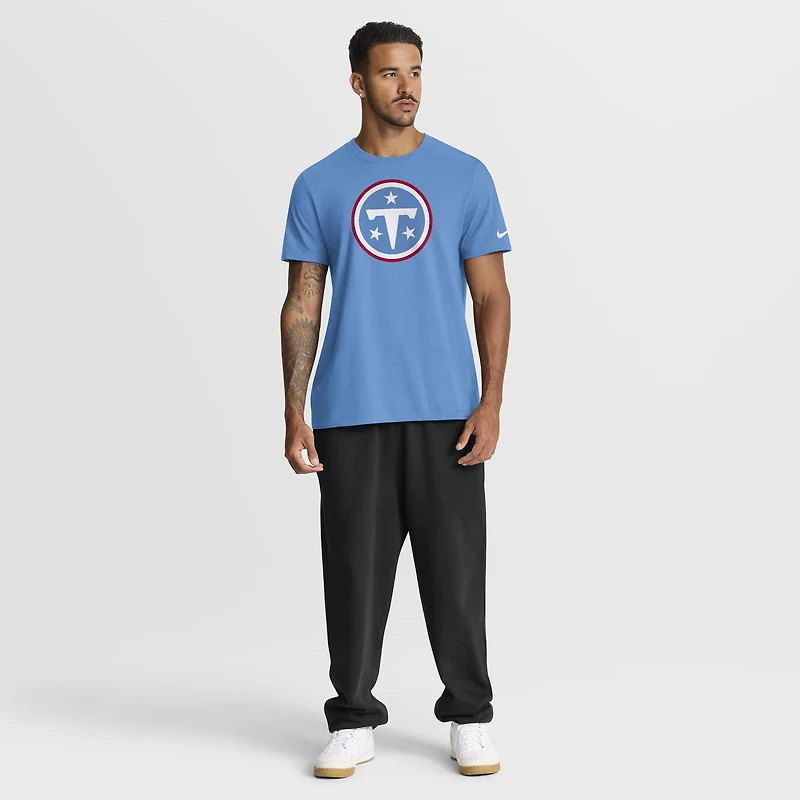 Men's Nike Light Blue Tennessee Titans Essential Logo T-Shirt