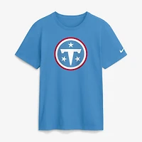 T-shirt Nike bleu clair pour homme avec logo essentiel des Tennessee Titans