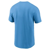 T-shirt Nike bleu clair pour homme, motif casque Primetime des Titans du Tennessee