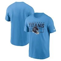 Men's Nike Light Blue Tennessee Titans Primetime Helmet Essential T-Shirt
