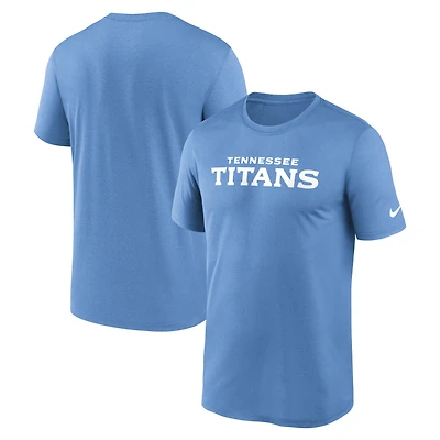 T-shirt Nike Dri-FIT bleu clair pour homme, motif légende des Titans du Tennessee