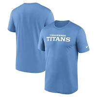 T-shirt Nike Dri-FIT bleu clair pour homme, motif légende des Titans du Tennessee