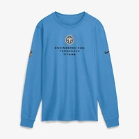Men's Nike Light Blue Tennessee Titans Sideline Bold Arch Star Dri-FIT Long Sleeve T-Shirt