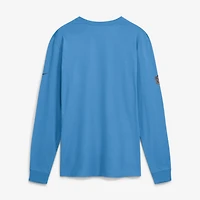 T-shirt à manches longues Nike Dri-FIT bleu clair pour homme, motif étoile audacieuse des Tennessee Titans, en bord de touche