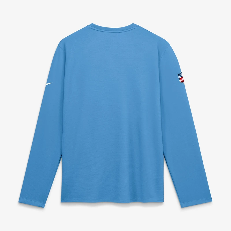 Men's Nike  Light Blue Tennessee Titans Sideline Coaches UV Dri-FIT Long Sleeve Shirt