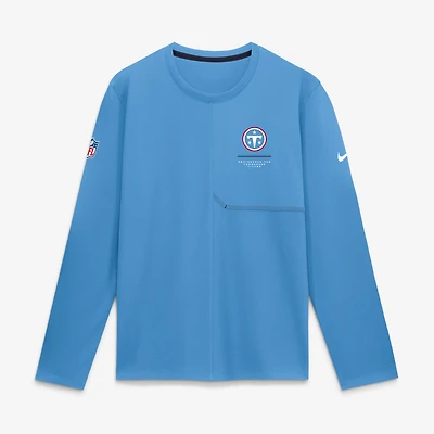 Men's Nike  Light Blue Tennessee Titans Sideline Coaches UV Dri-FIT Long Sleeve Shirt