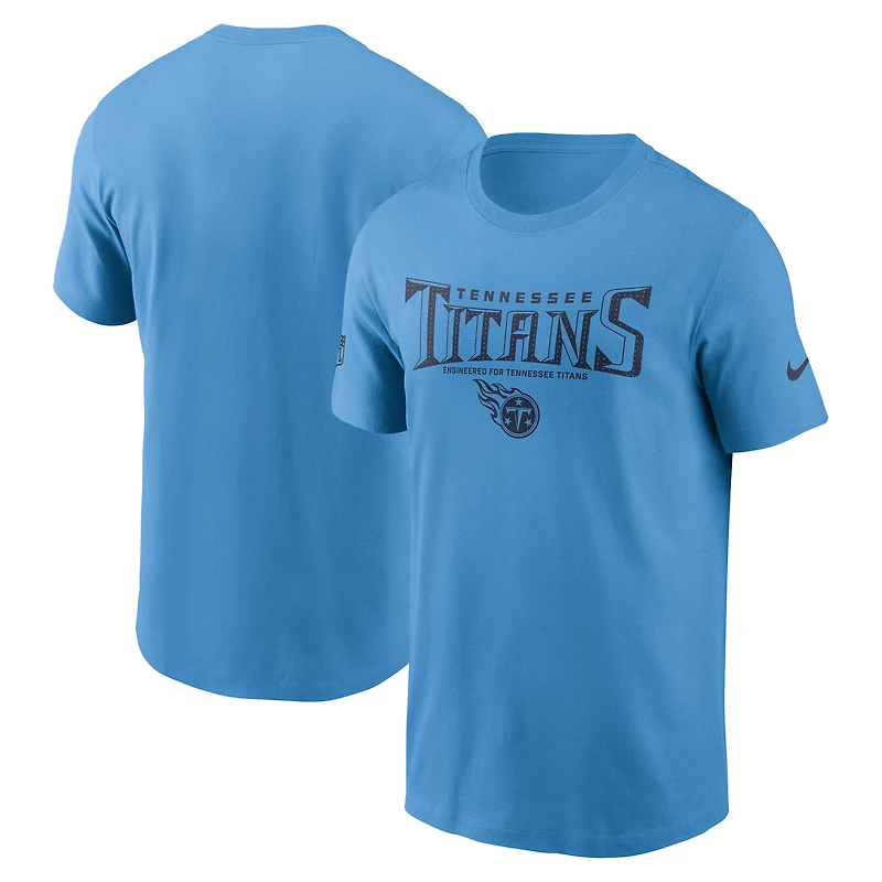 T-shirt Nike Dri-FIT bleu clair pour homme, Tennessee Titans, en tenue de match.