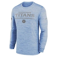 Men's Nike Light Blue Tennessee Titans Sideline Offensive Transition Velocity Dri-FIT Long Sleeve T-Shirt