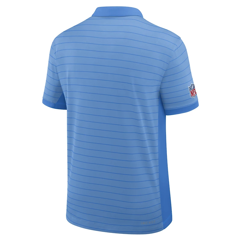 Men's Nike Light Blue Tennessee Titans Sideline Victory Stripe Dri-FIT Polo