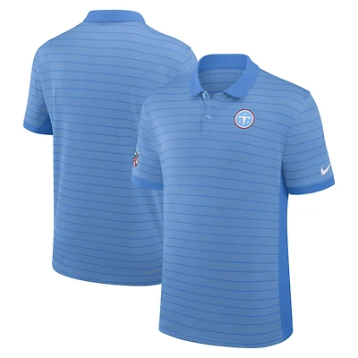 Men's Nike Light Blue Tennessee Titans Sideline Victory Stripe Dri-FIT Polo