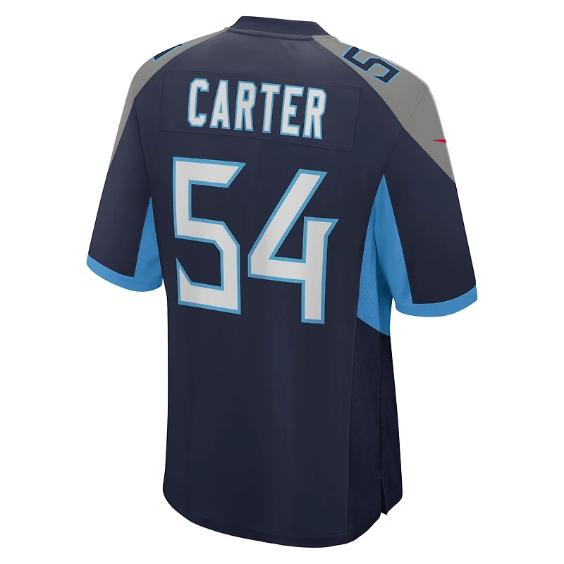 Maillot Nike Lorenzo Carter bleu marine pour homme des Titans du Tennessee