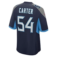 Maillot Nike Lorenzo Carter bleu marine pour homme des Titans du Tennessee