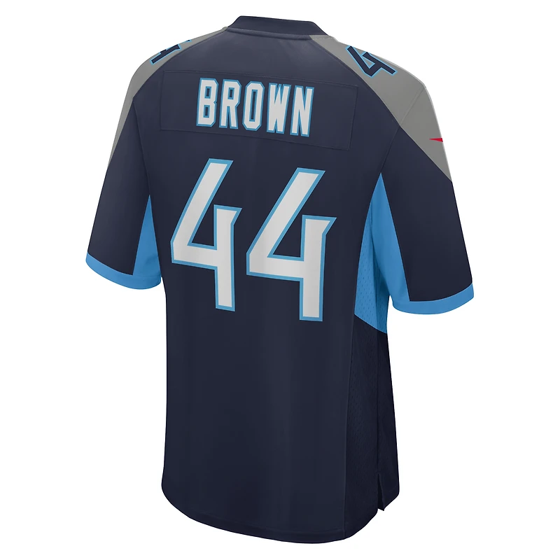 Maillot de match Nike Mike Brown pour hommes, bleu marine, Tennessee Titans