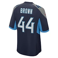 Maillot de match Nike Mike Brown pour hommes, bleu marine, Tennessee Titans