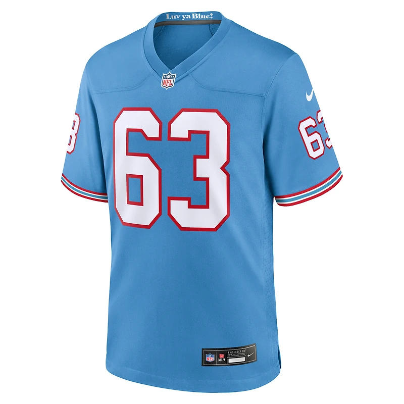 Maillot Nike Mike Munchak bleu clair pour homme, joueur retraité des Titans du Tennessee, match alternatif