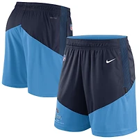 Short Nike Tennessee Titans Sideline Primary Lockup Performance pour Homme Bleu marine/Bleu clair
