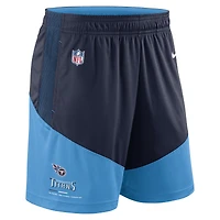 Men's Nike Navy/Light Blue Tennessee Titans Sideline Primary Lockup Performance Shorts