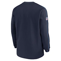 Men's Nike Navy Tennessee Titans 2024 Sideline Coaches Long Sleeve Top