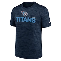 T-shirt Nike Tennessee Titans Blitz Velocity Modern Performance bleu marine pour homme