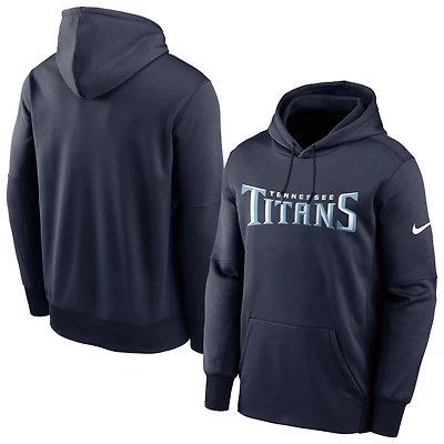Sweat à capuche Nike Tennessee Titans Fan Gear Wordmark Performance pour homme - Bleu marine