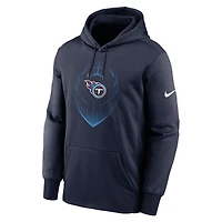 Sweat à capuche Nike pour hommes, bleu marine, Tennessee Titans Icon Performance