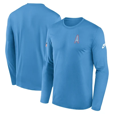 Men's Nike Navy Tennessee Titans Legend Oilers Throwback Dri-FIT Long Sleeve T-Shirt