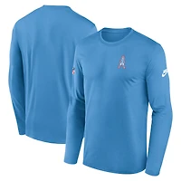 Men's Nike Navy Tennessee Titans Legend Oilers Throwback Dri-FIT Long Sleeve T-Shirt