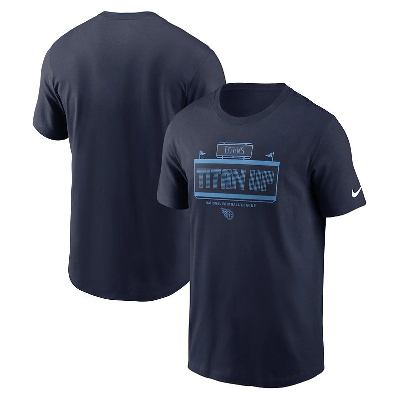 T-shirt Nike bleu marine Tennessee Titans Primetime Local Essential pour homme