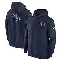 Sweat à capuche en molleton Nike Tennessee Titans Sideline Club pour homme - Bleu marine