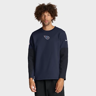 Men's Nike Navy Tennessee Titans Sideline Coach Therma-FIT Long Sleeve T-Shirt