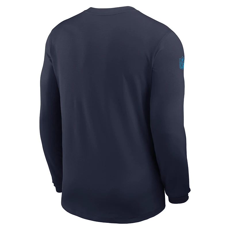 Men's Nike Navy Tennessee Titans Sideline Coach UV Dri-FIT Long Sleeve Shirt