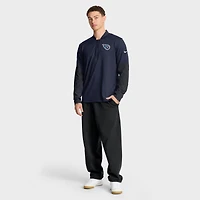 Pull Nike bleu marine Tennessee Titans Sideline Dri-FIT à demi-zip pour homme