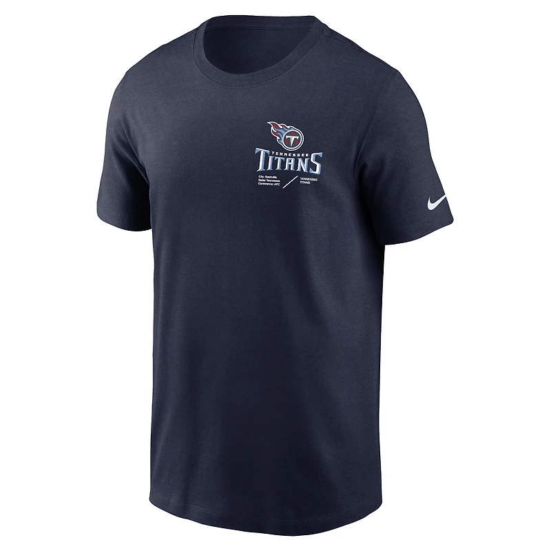 NUT TITAN NAVY HOMMES NIKE INFOGRAPHIE LOCKUP TEAM TEE À MANCHES COURTES TEEMENCR