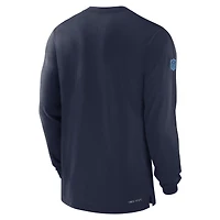 T-shirt à manches longues Nike pour hommes, bleu marine, Tennessee Titans Sideline Player Performance