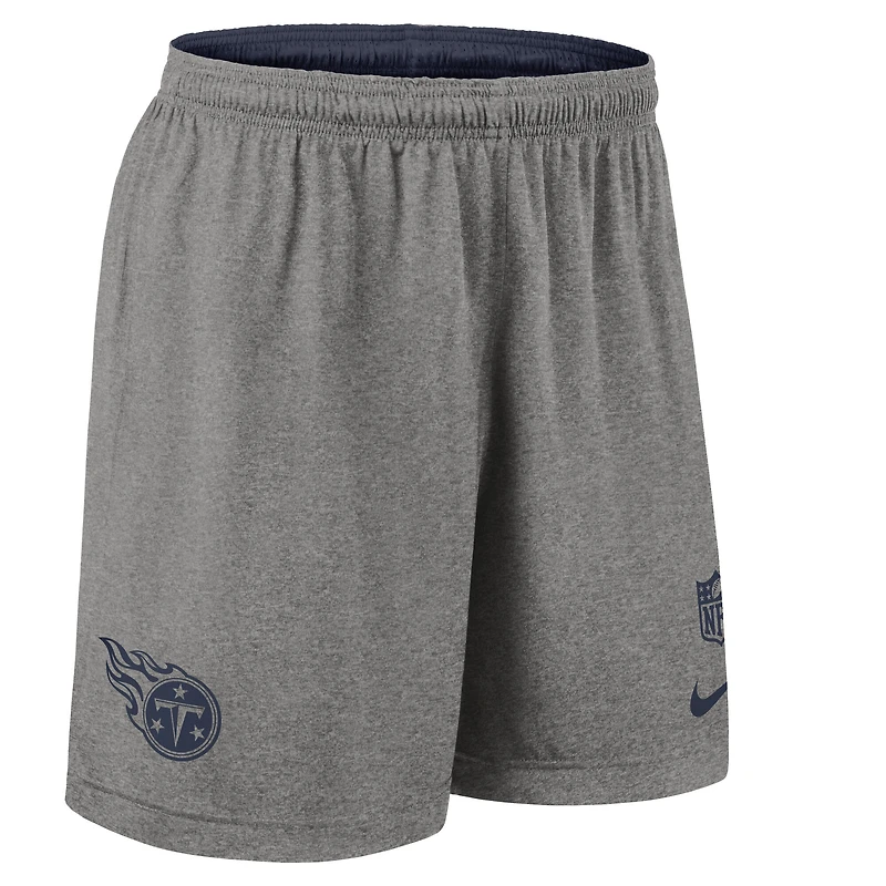 Short réversible Nike Dri-FIT bleu marine Tennessee Titans pour homme