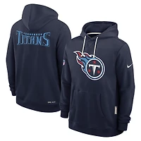 Men's Nike Navy Tennessee Titans Sideline Standard Issue Initial Home Dri-FIT Hoodie