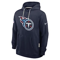 Men's Nike Navy Tennessee Titans Sideline Standard Issue Initial Home Dri-FIT Hoodie