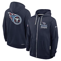 Sweat à capuche Nike bleu marine Tennessee Titans Sideline Utility Player Dri-FIT pour homme