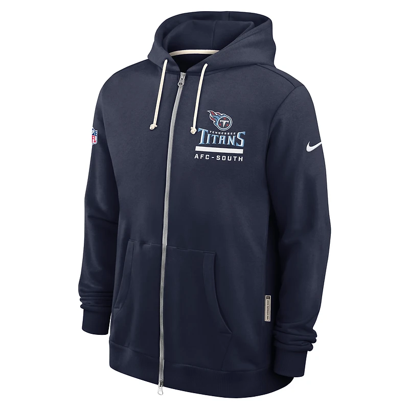Sweat à capuche Nike bleu marine Tennessee Titans Sideline Utility Player Dri-FIT pour homme