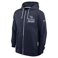 Sweat à capuche Nike bleu marine Tennessee Titans Sideline Utility Player Dri-FIT pour homme
