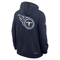 Sweat à capuche Nike bleu marine Tennessee Titans Sideline Utility Player Dri-FIT pour homme