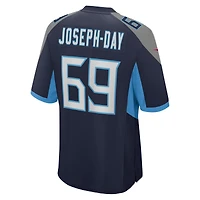 Maillot de match Nike Sebastian Joseph-Day bleu marine pour homme des Tennessee Titans