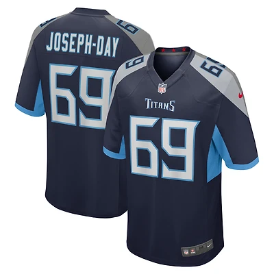 Maillot de match Nike Sebastian Joseph-Day bleu marine pour homme des Tennessee Titans