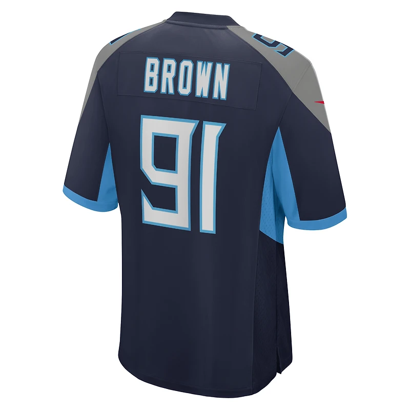 Maillot de match Nike Tennessee Titans pour homme, bleu marine