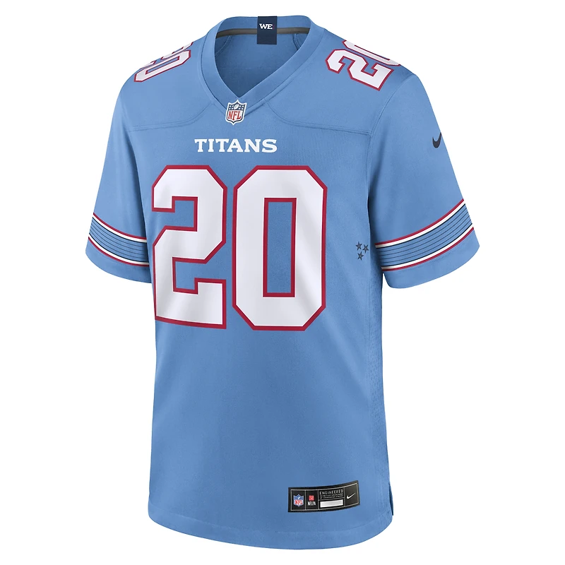 Maillot de match Nike Tony Pollard bleu clair des Titans du Tennessee pour homme
