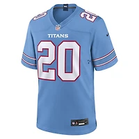 Maillot de match Nike Tony Pollard bleu clair des Titans du Tennessee pour homme