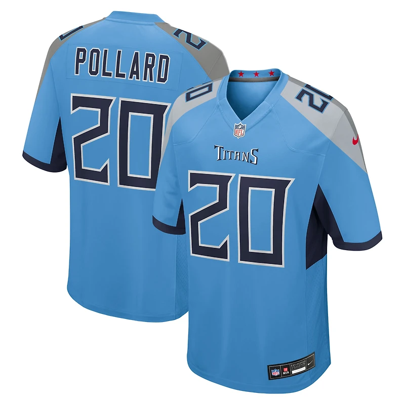 Maillot Nike Tony Pollard bleu clair pour homme des Titans du Tennessee