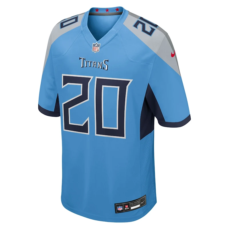 Maillot Nike Tony Pollard bleu clair pour homme des Titans du Tennessee